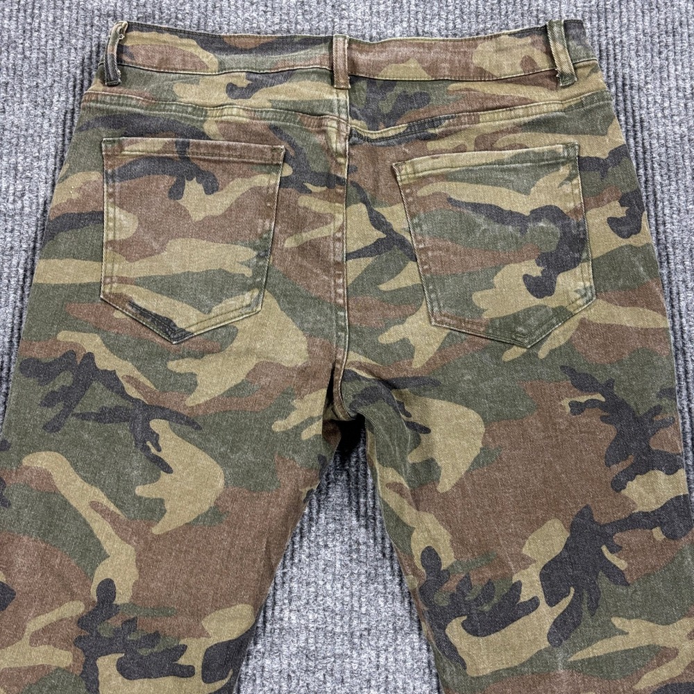 SHEIN Skinny Jeans Women Size 36 Green Camo Print High Rise Stretch - Picture 10 of 10